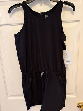 Athleta Black Girls' Tank Romper with Drawstring